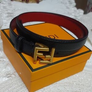 Fend I Inspire D  Gold Logo Buckle